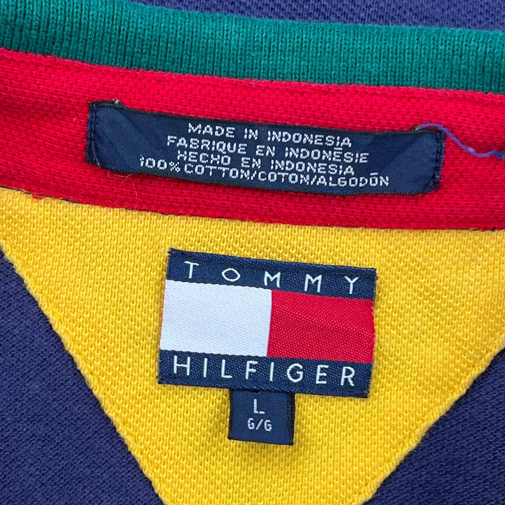Tommy Hilfiger Polo Shirt - Large Purple Cotton - Image 3