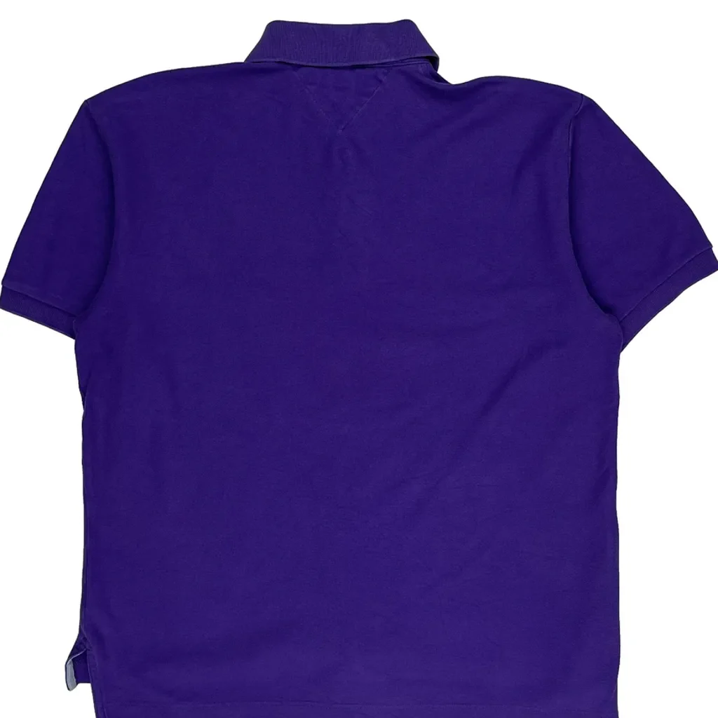 Tommy Hilfiger Polo Shirt - Large Purple Cotton - Image 6