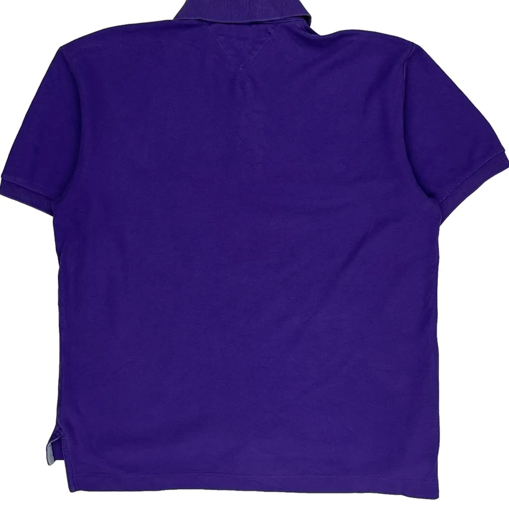 Tommy Hilfiger Polo Shirt - Large Purple Cotton - Image 7