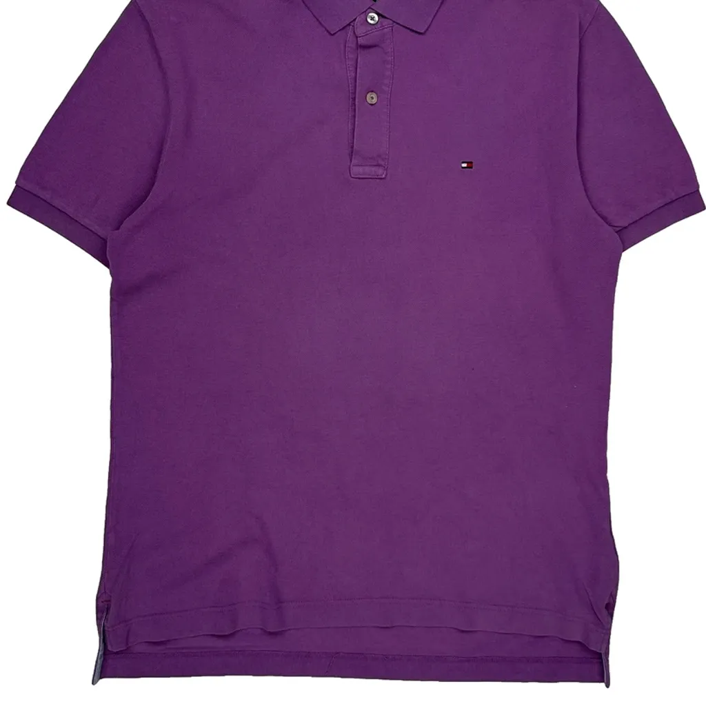 Tommy Hilfiger Polo Shirt - Medium Purple Cotton - Image 4
