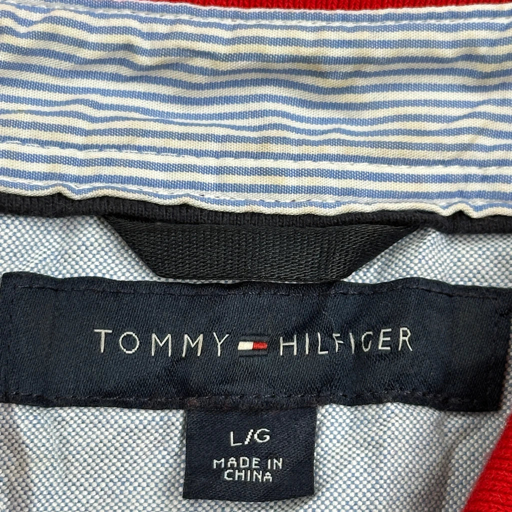 Tommy Hilfiger Polo Shirt - Large Red Cotton - Image 3