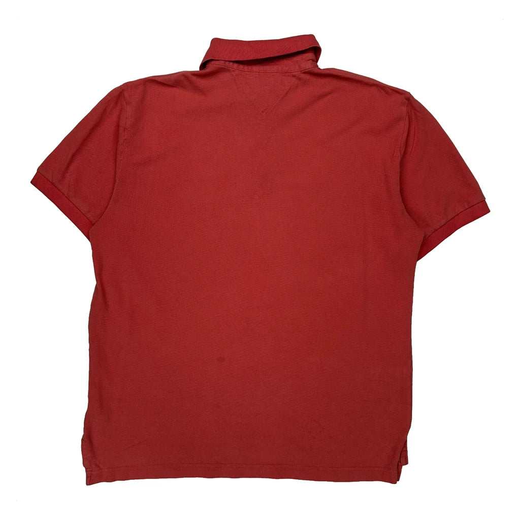 Tommy Hilfiger Polo Shirt - Large Red Cotton - Image 2