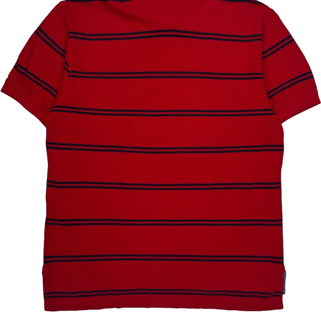 Tommy Hilfiger Striped Polo Shirt - Large Red Cotton - Image 6