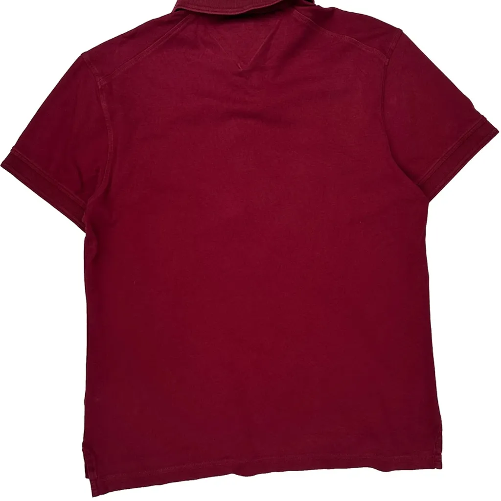 Tommy Hilfiger Slim Fit Polo Shirt - Large Red Cotton - Image 7