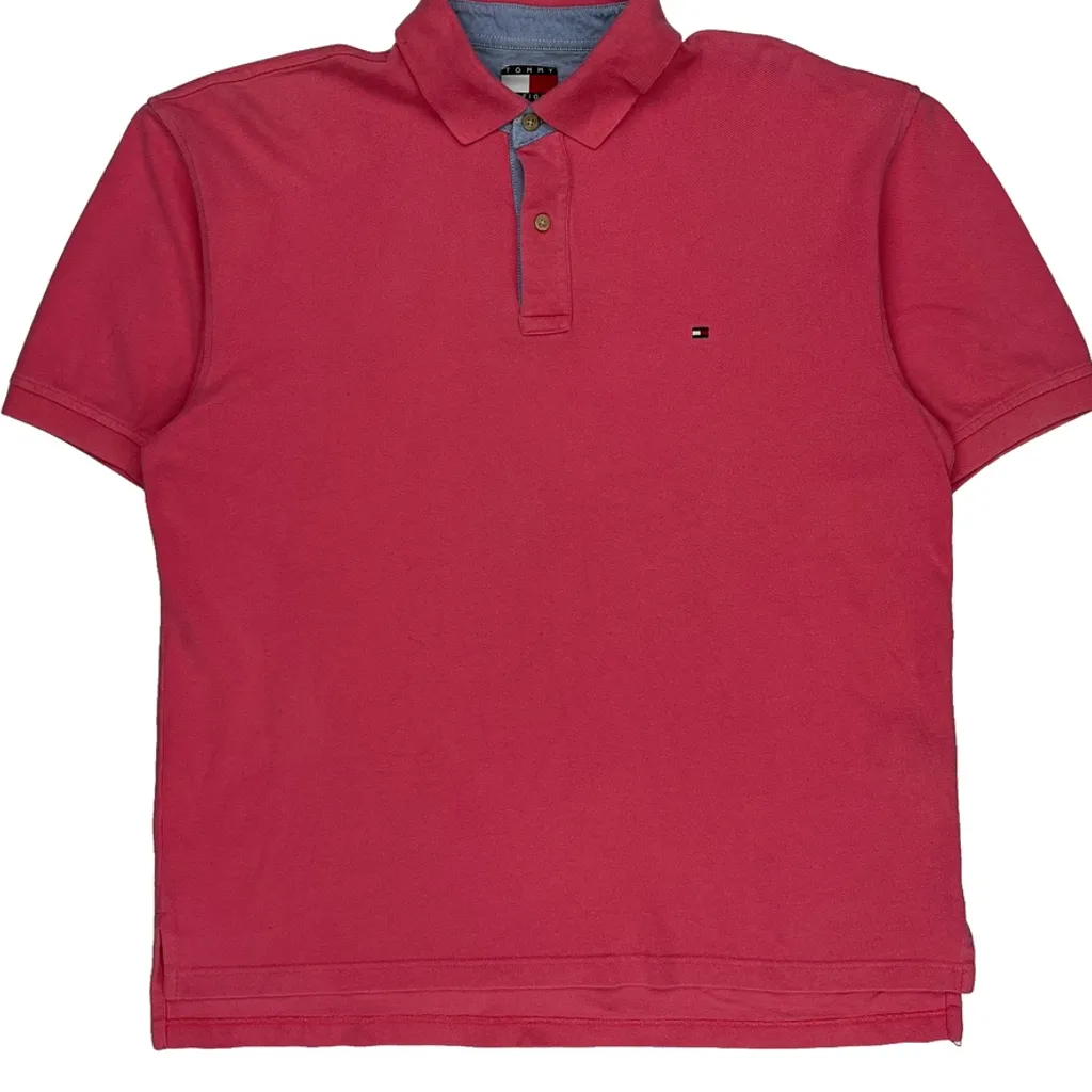 Tommy Hilfiger Polo Shirt - Large Red Cotton - Image 4