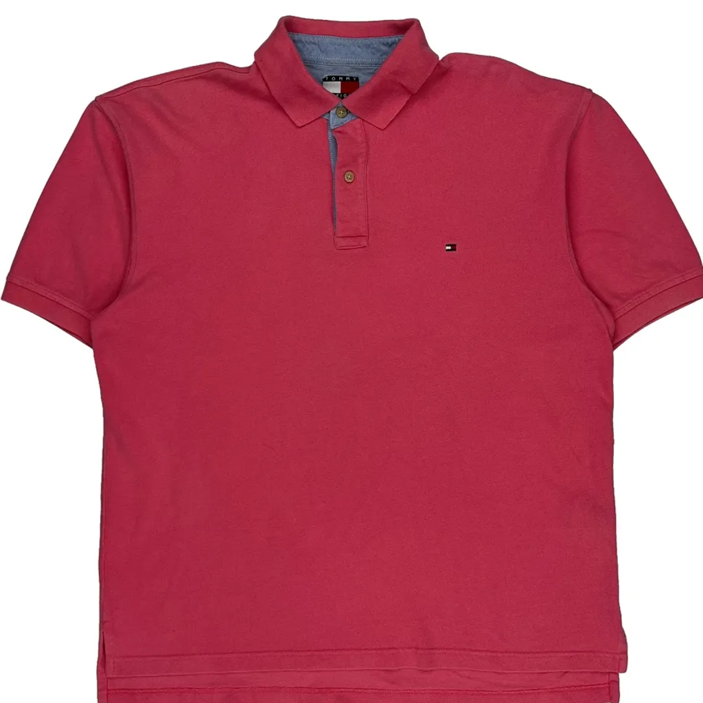 Tommy Hilfiger Polo Shirt - Large Red Cotton - Image 5