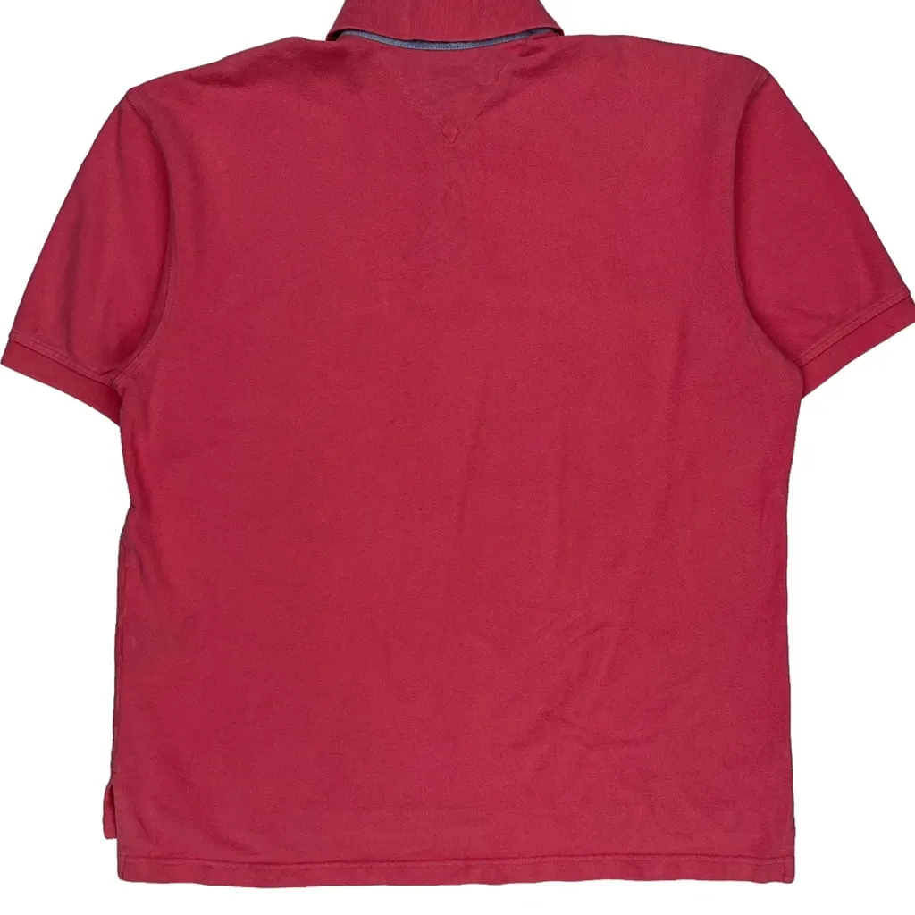 Tommy Hilfiger Polo Shirt - Large Red Cotton - Image 7
