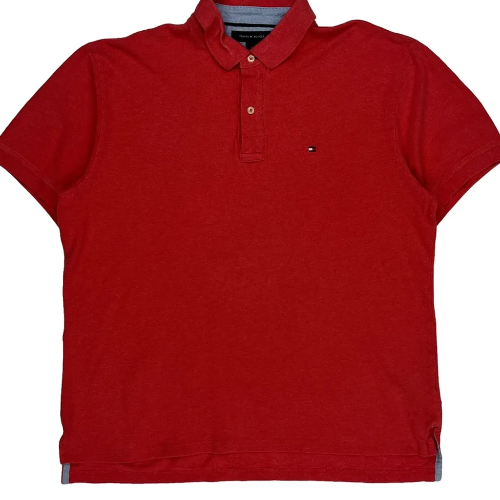 Tommy Hilfiger Polo Shirt - Large Red Cotton - Image 4