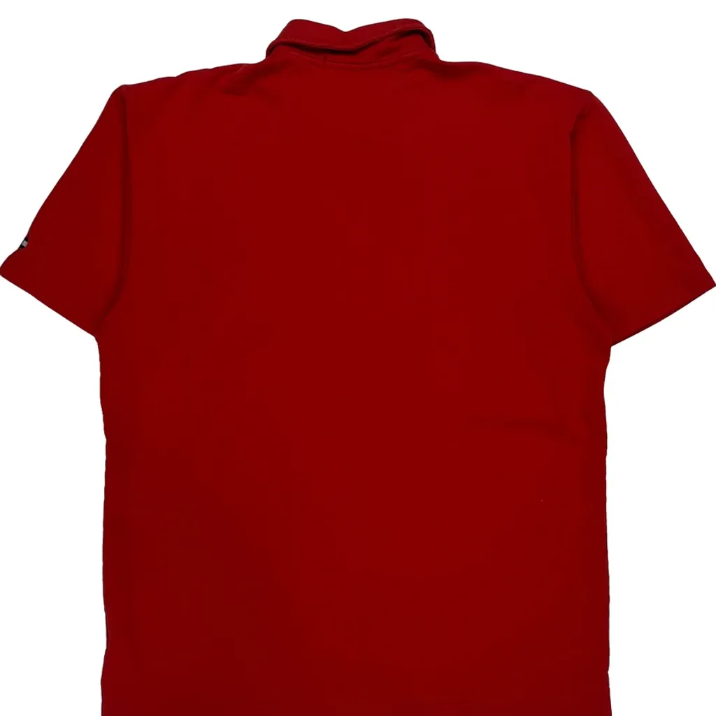 Tommy Hilfiger Zip Polo Shirt - Large Red Cotton - Image 6
