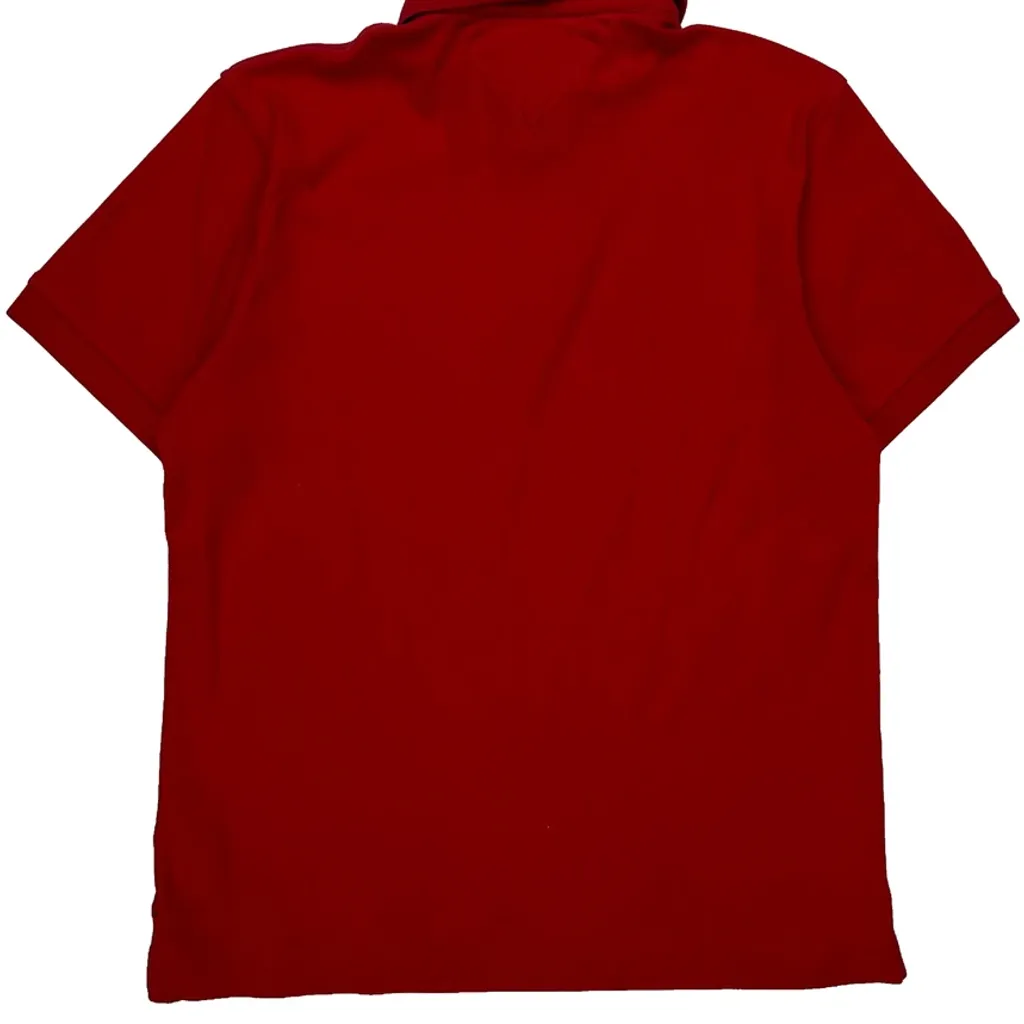 Tommy Hilfiger Polo Shirt - Medium Red Cotton - Image 7