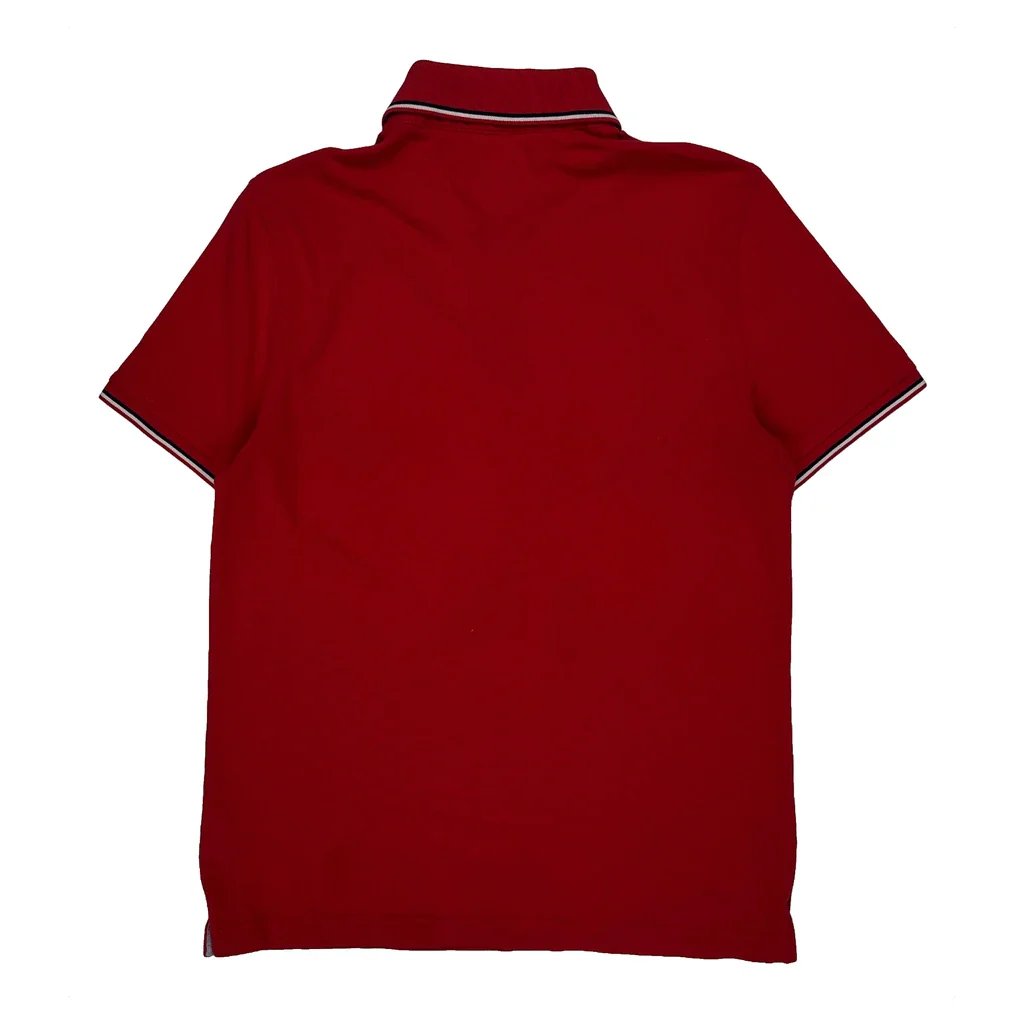 Tommy Hilfiger Polo Shirt - Medium Red Cotton - Image 2