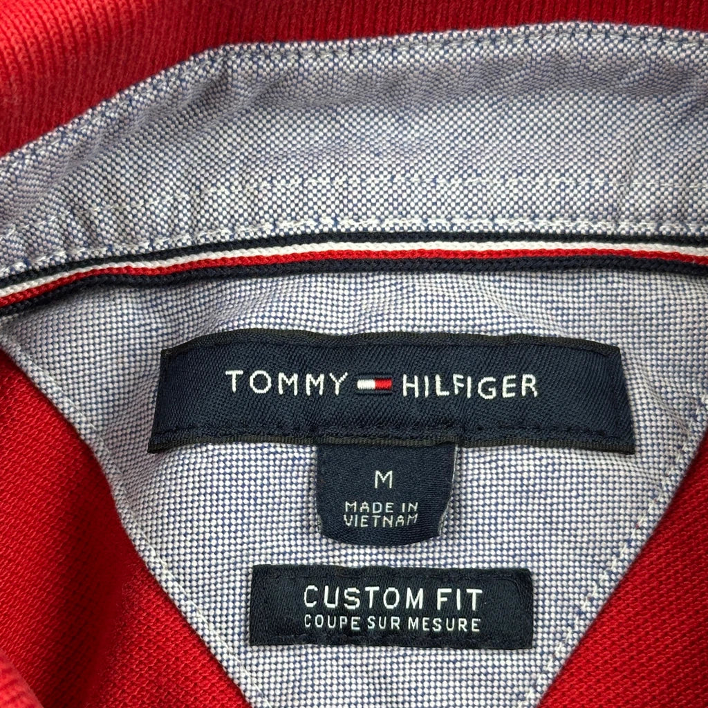 Tommy Hilfiger Polo Shirt - Medium Red Cotton - Image 3
