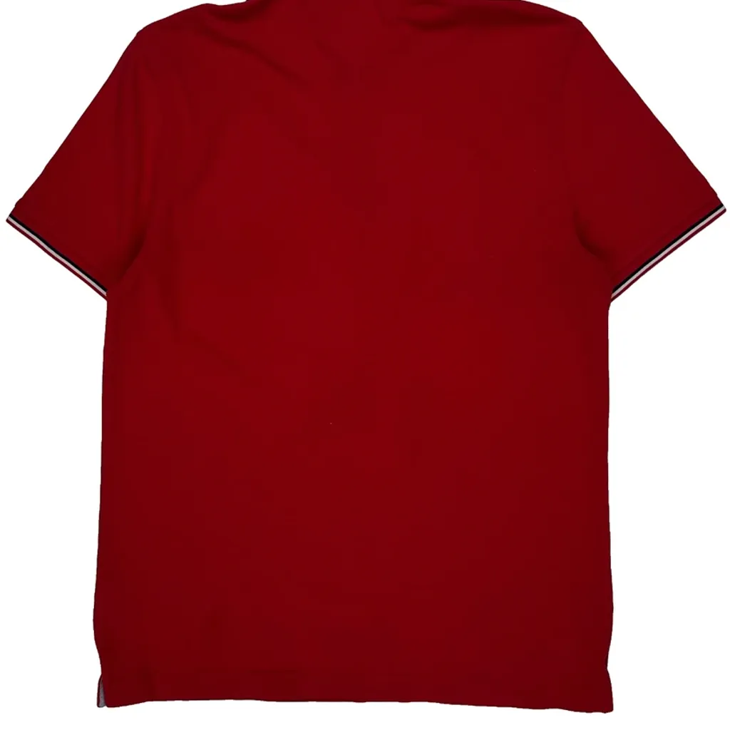 Tommy Hilfiger Polo Shirt - Medium Red Cotton - Image 6