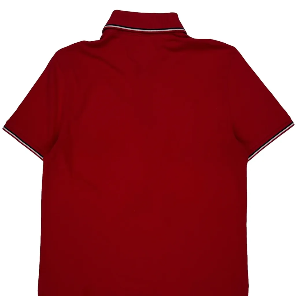 Tommy Hilfiger Polo Shirt - Medium Red Cotton - Image 7