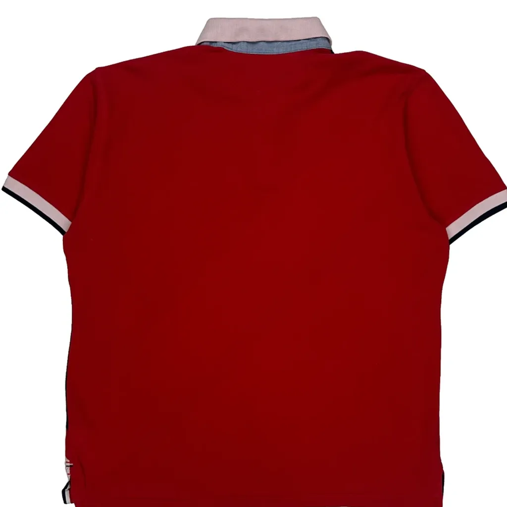 Tommy Hilfiger Striped Polo Shirt - XL Red Cotton - Image 7
