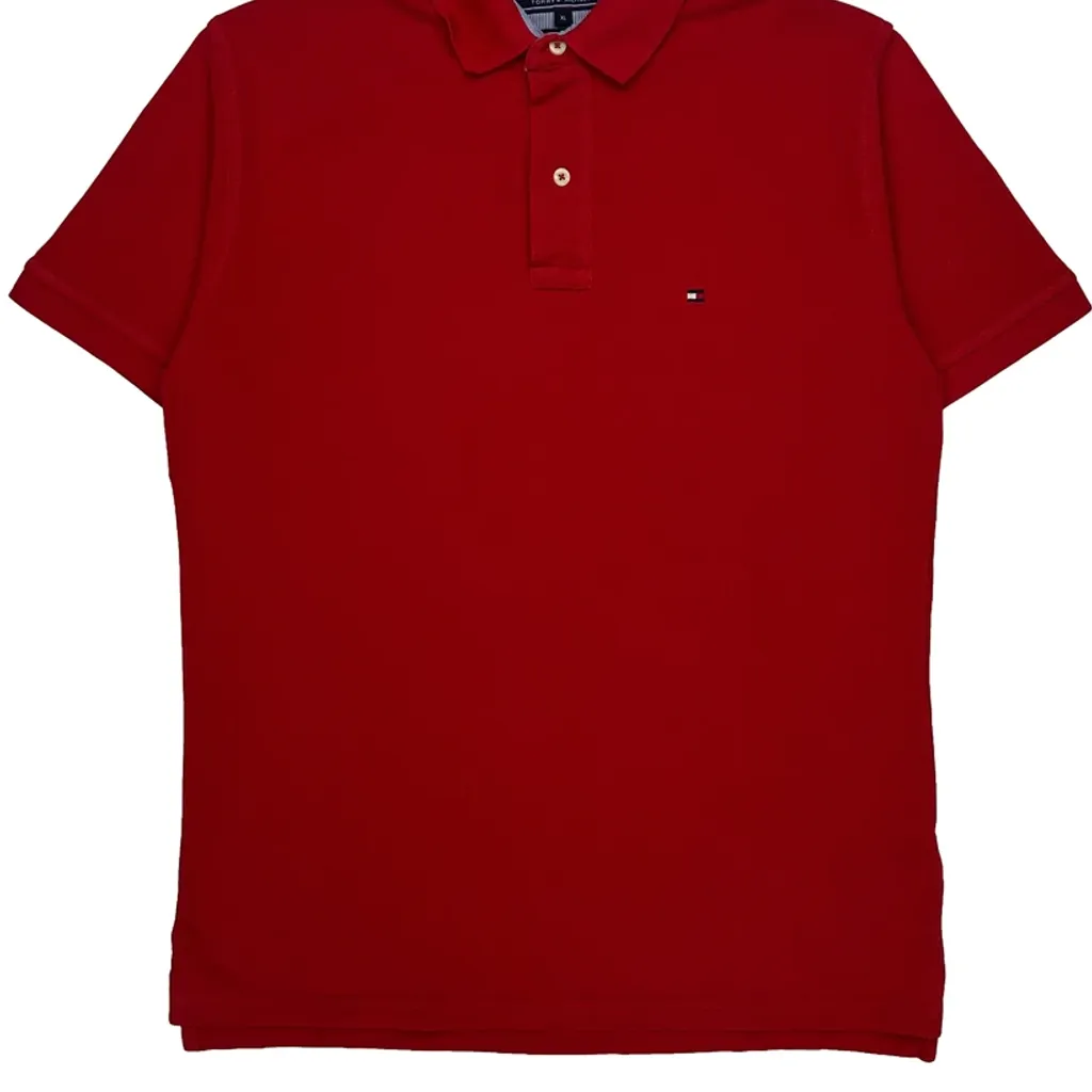 Tommy Hilfiger Polo Shirt - XL Red Cotton - Image 4