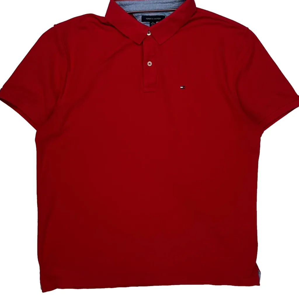 Tommy Hilfiger Polo Shirt - XL Red Cotton - Image 5