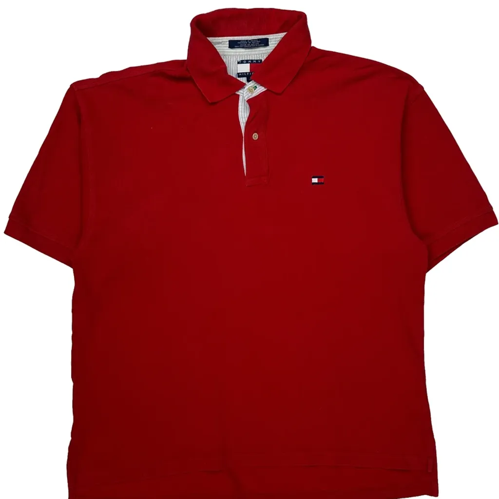 Tommy Hilfiger Polo Shirt - XL Red Cotton - Image 5