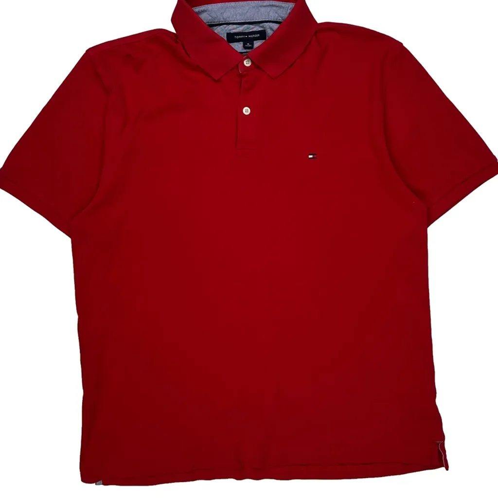 Tommy Hilfiger Polo Shirt - XL Red Cotton - Image 4