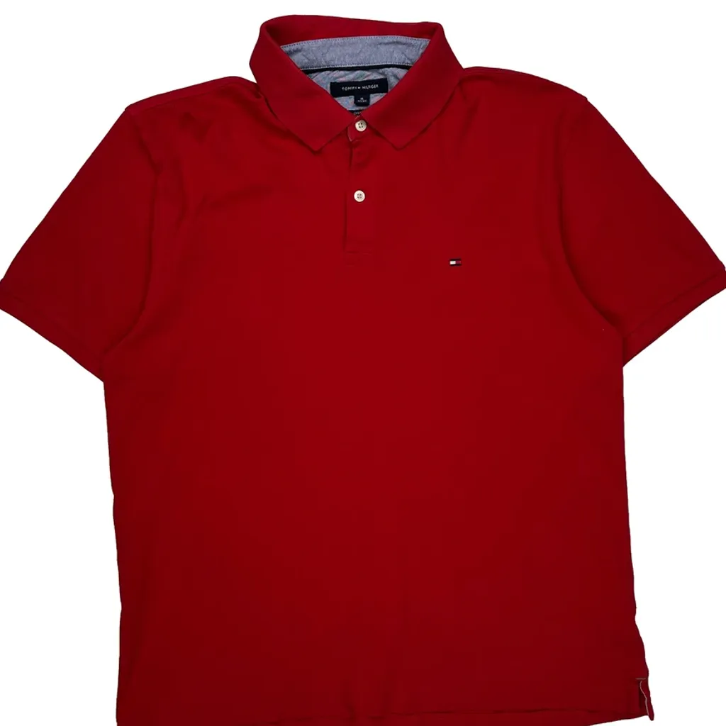 Tommy Hilfiger Polo Shirt - XL Red Cotton - Image 5