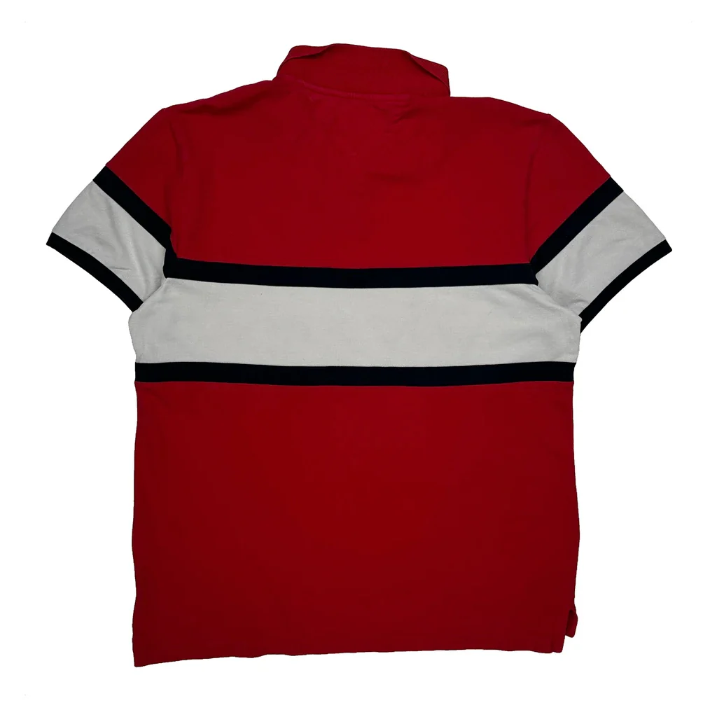 Tommy Hilfiger Slim Fit Polo Shirt - XL Red Cotton - Image 2