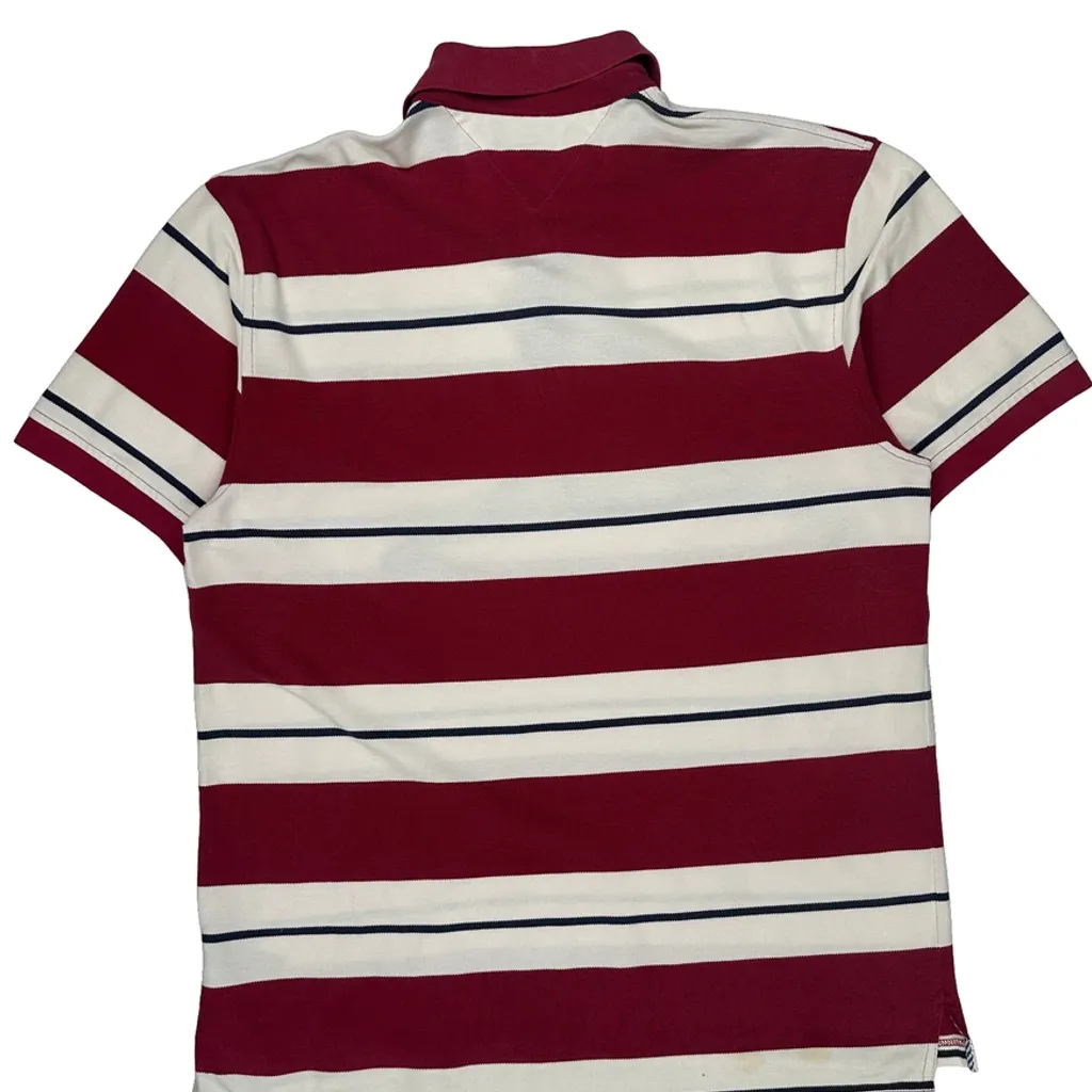 Tommy Hilfiger Striped Polo Shirt - XL Red Cotton - Image 6