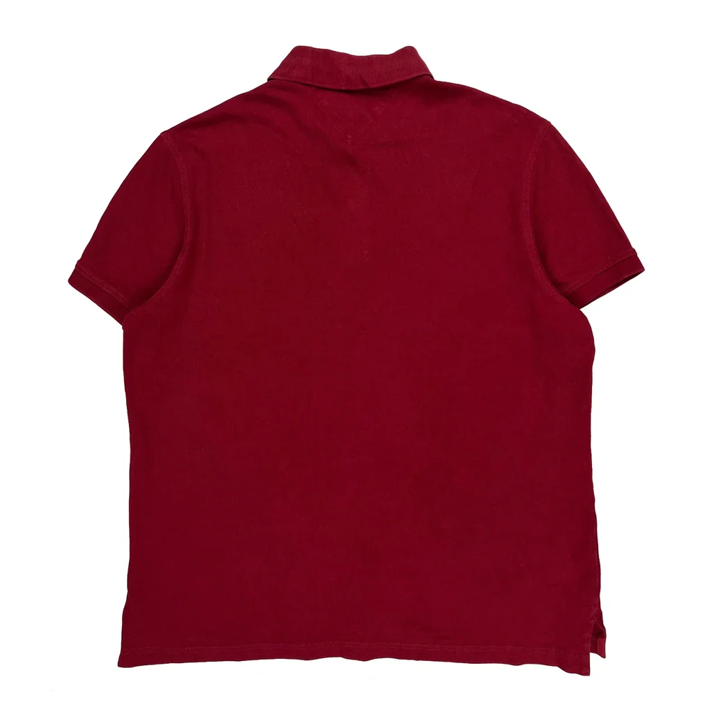 Tommy Hilfiger Polo Shirt - XL Red Cotton - Image 2