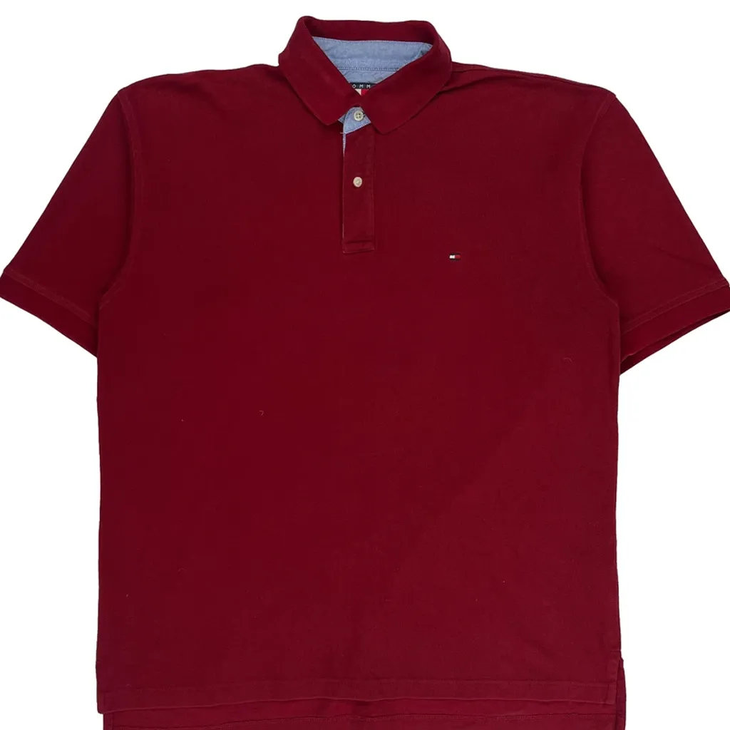 Tommy Hilfiger Polo Shirt - XL Red Cotton - Image 4
