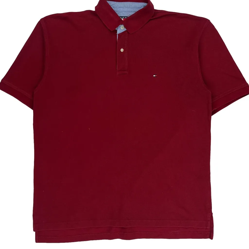 Tommy Hilfiger Polo Shirt - XL Red Cotton - Image 5