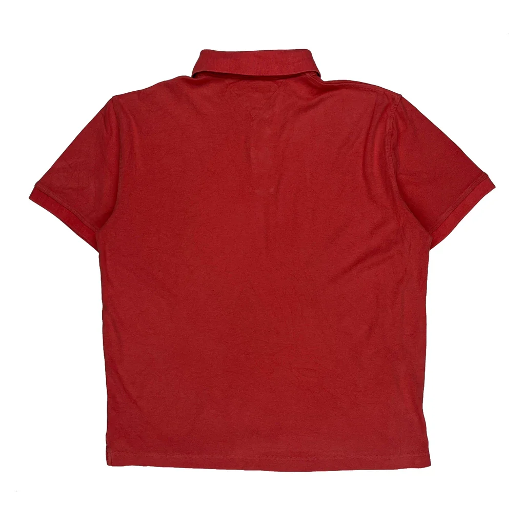 Tommy Hilfiger Polo Shirt - XL Red Cotton - Image 2