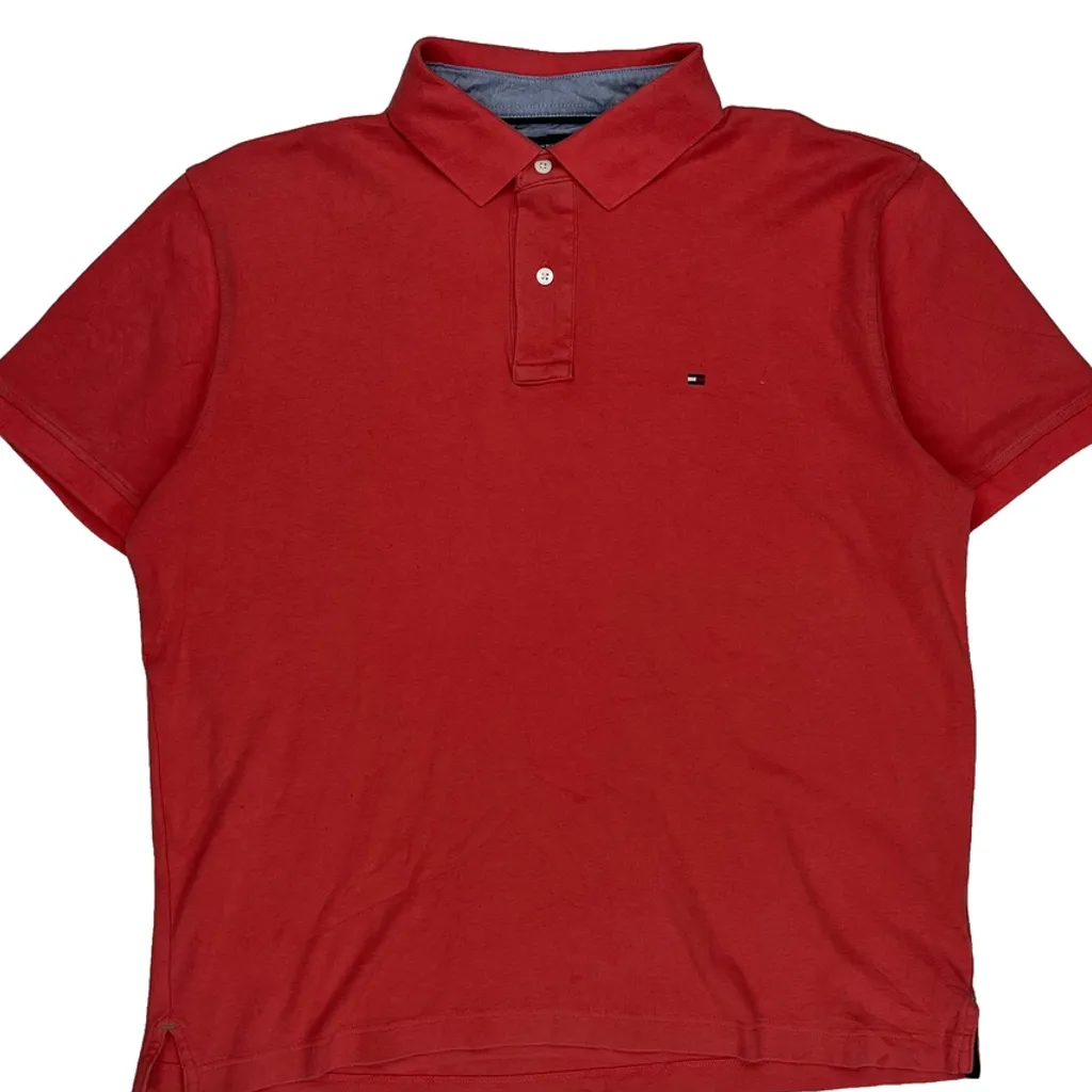 Tommy Hilfiger Polo Shirt - XL Red Cotton - Image 5