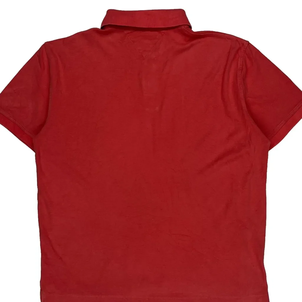 Tommy Hilfiger Polo Shirt - XL Red Cotton - Image 7