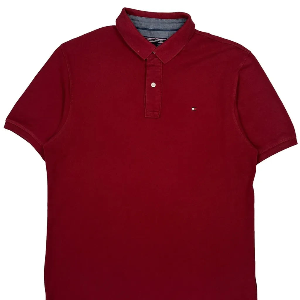 Tommy Hilfiger Polo Shirt - 2XL Red Cotton - Image 4