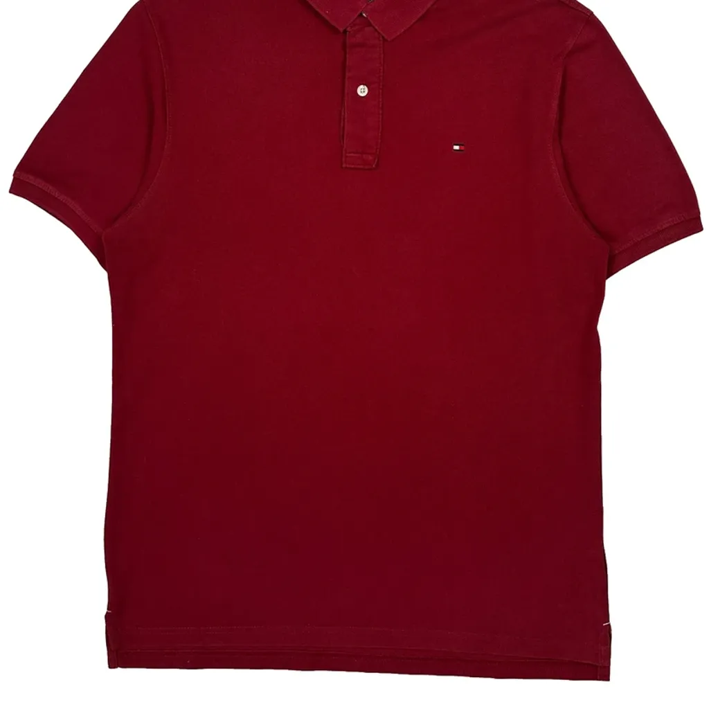 Tommy Hilfiger Polo Shirt - 2XL Red Cotton - Image 5