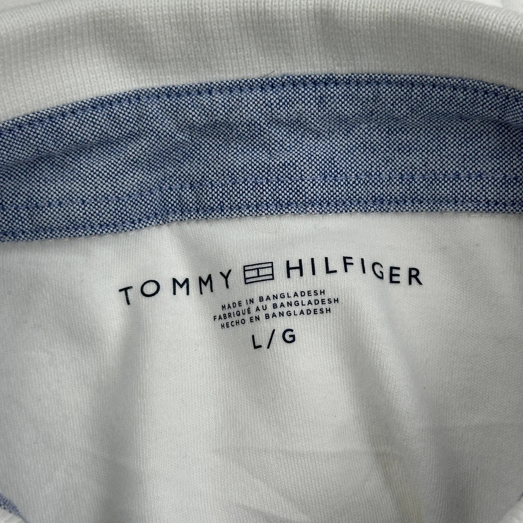 Tommy Hilfiger Polo Shirt - Large White Cotton - Image 3