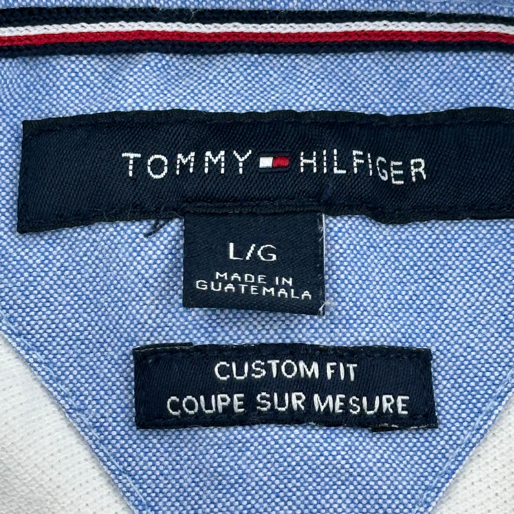 Tommy Hilfiger Polo Shirt - Large White Cotton - Image 3