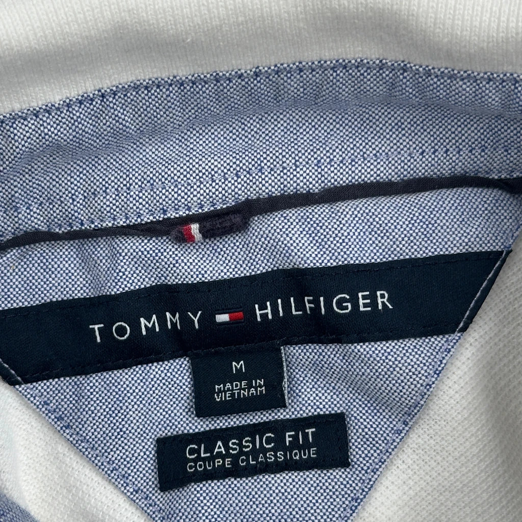 Tommy Hilfiger Polo Shirt - Medium White Cotton - Image 3