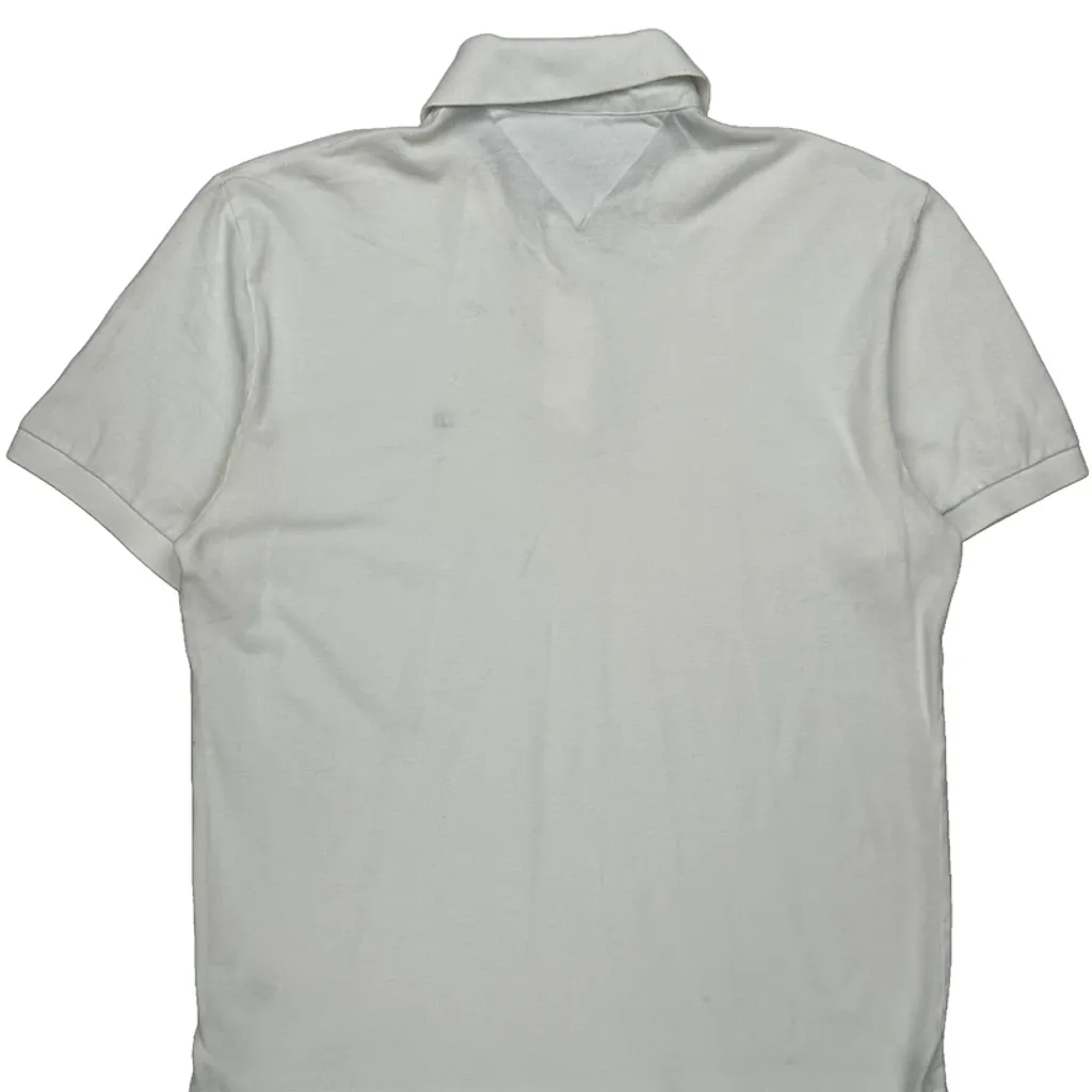 Tommy Hilfiger Polo Shirt - Medium White Cotton - Image 7