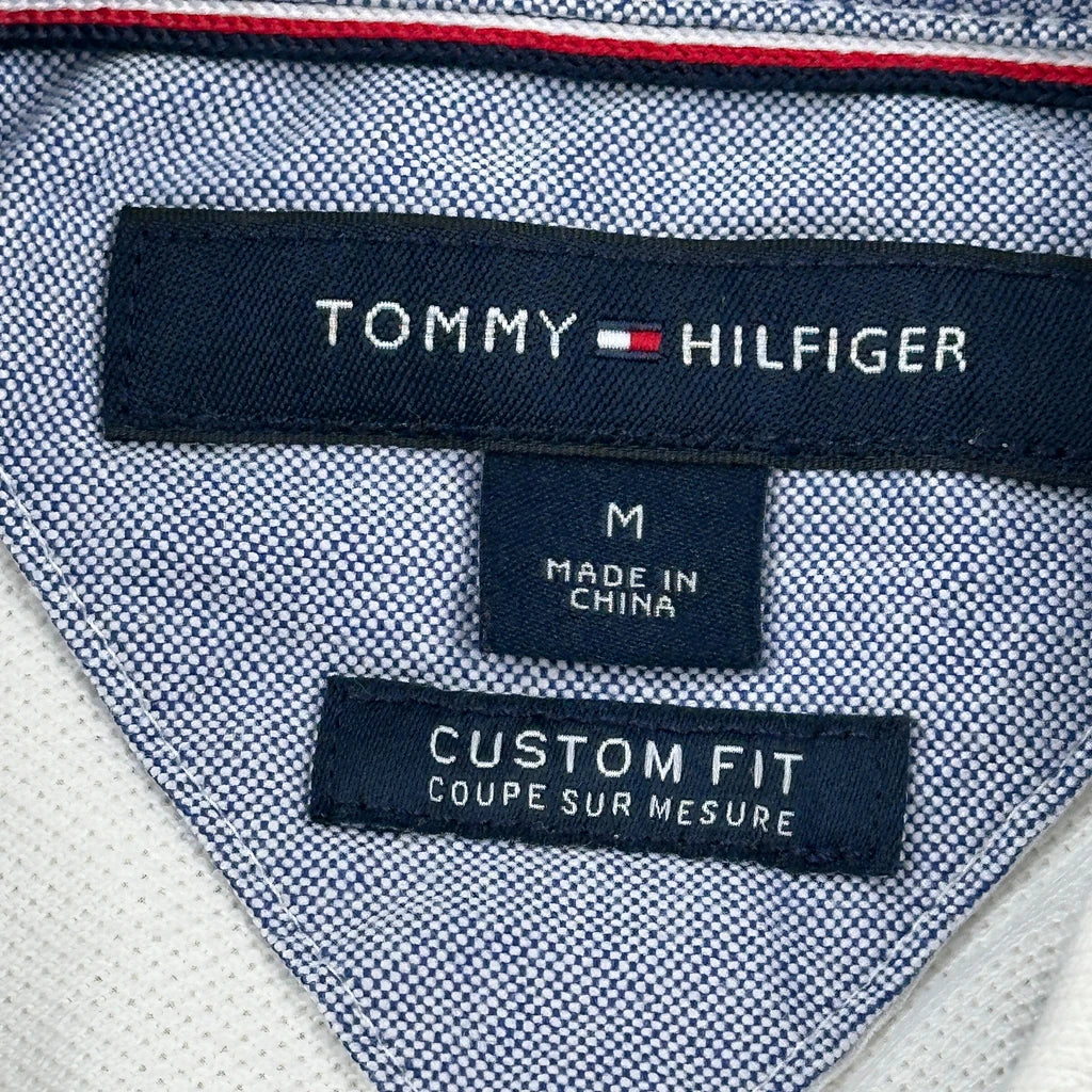 Tommy Hilfiger Polo Shirt - Medium White Cotton - Image 3