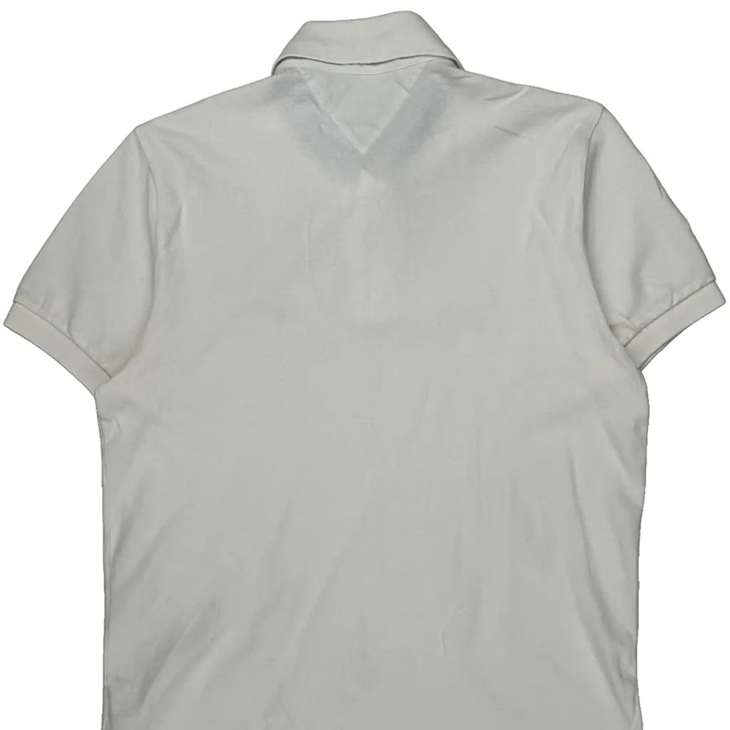 Tommy Hilfiger Polo Shirt - Medium White Cotton - Image 7