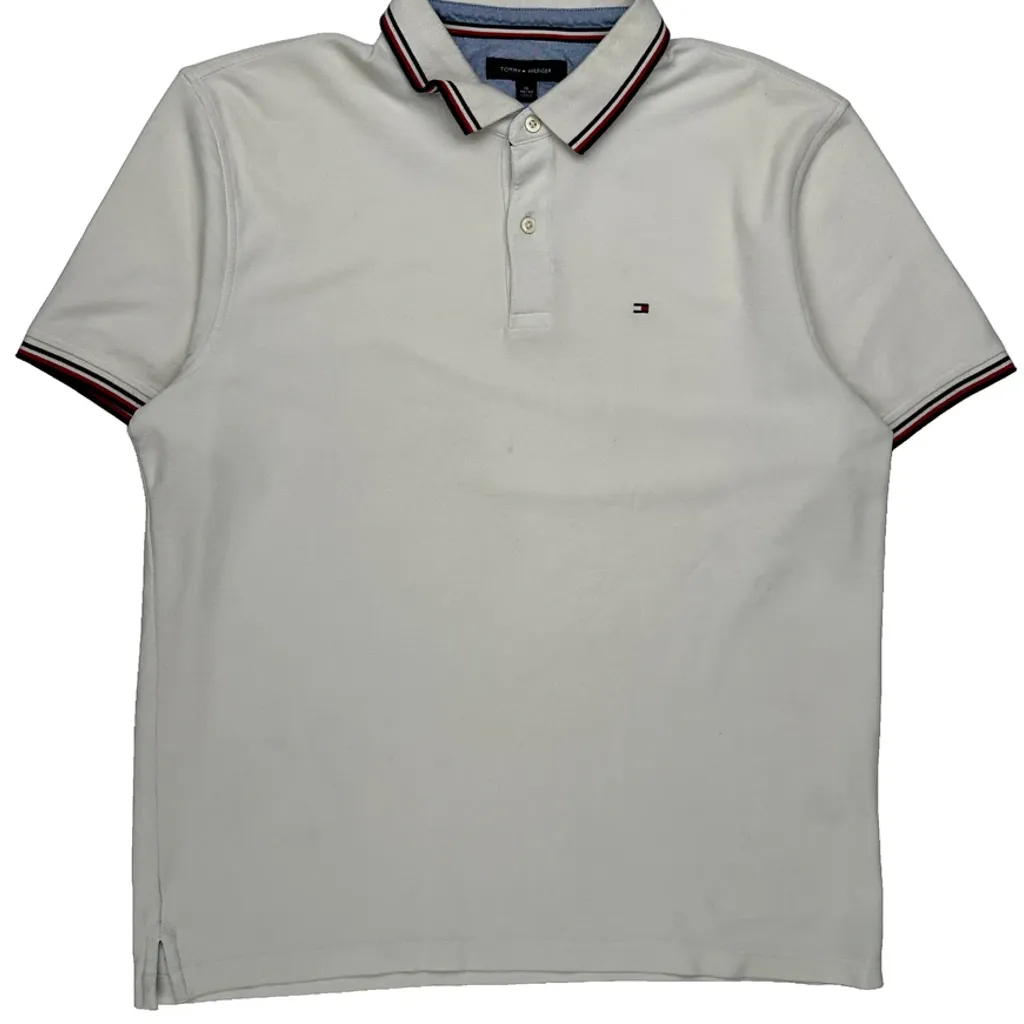 Tommy Hilfiger Polo Shirt - XL White Cotton - Image 4