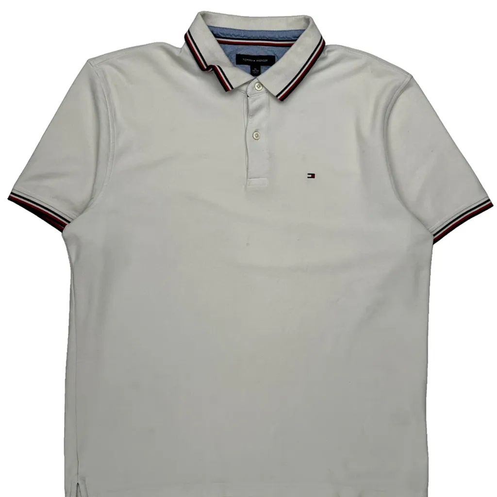 Tommy Hilfiger Polo Shirt - XL White Cotton - Image 5