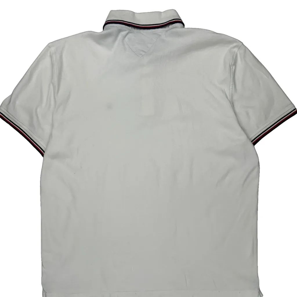 Tommy Hilfiger Striped Polo Shirt - XL White Cotton - Image 6