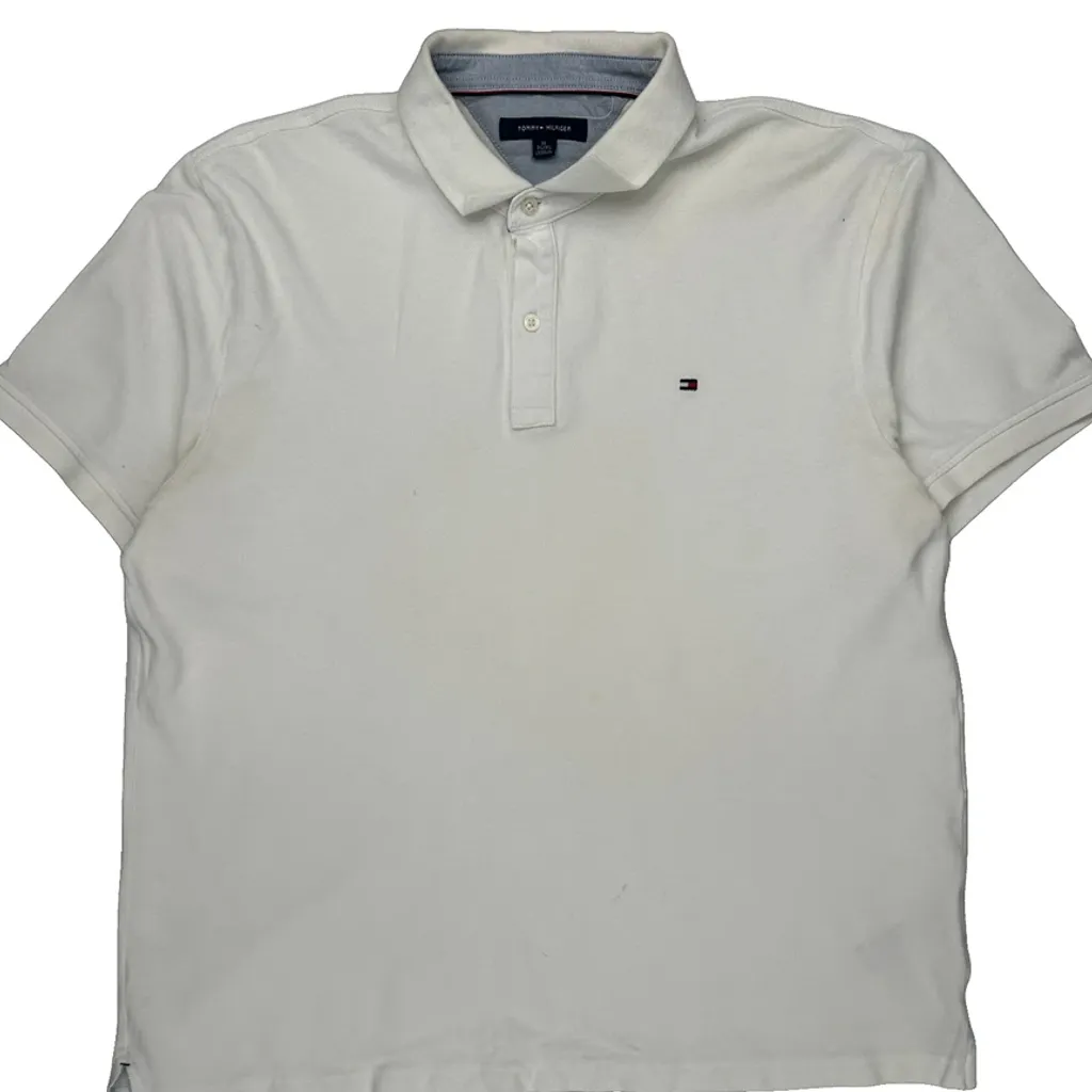 Tommy Hilfiger Polo Shirt - XL White Cotton - Image 5