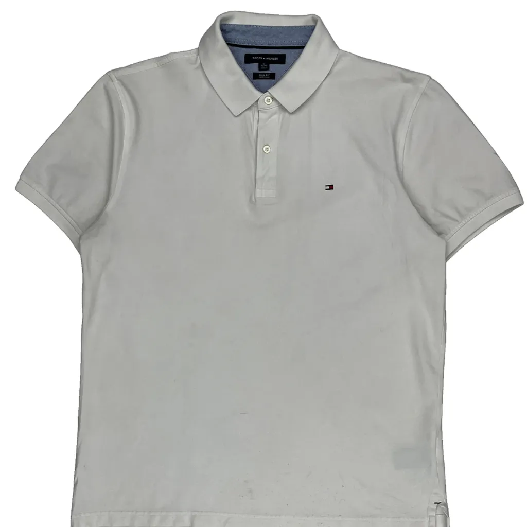 Tommy Hilfiger Slim Fit Polo Shirt - XL White Cotton - Image 5