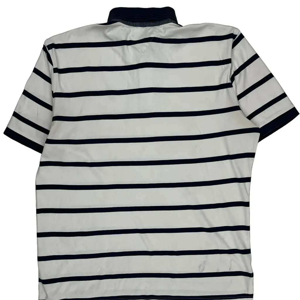 Tommy Hilfiger Striped Polo Shirt - XL White Cotton - Image 6