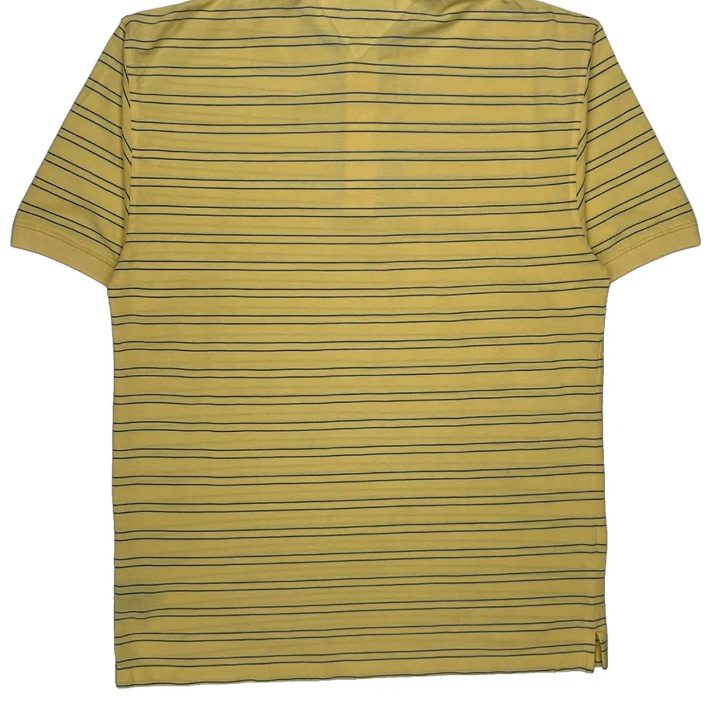 Tommy Hilfiger Striped Polo Shirt - Medium Yellow Cotton - Image 6
