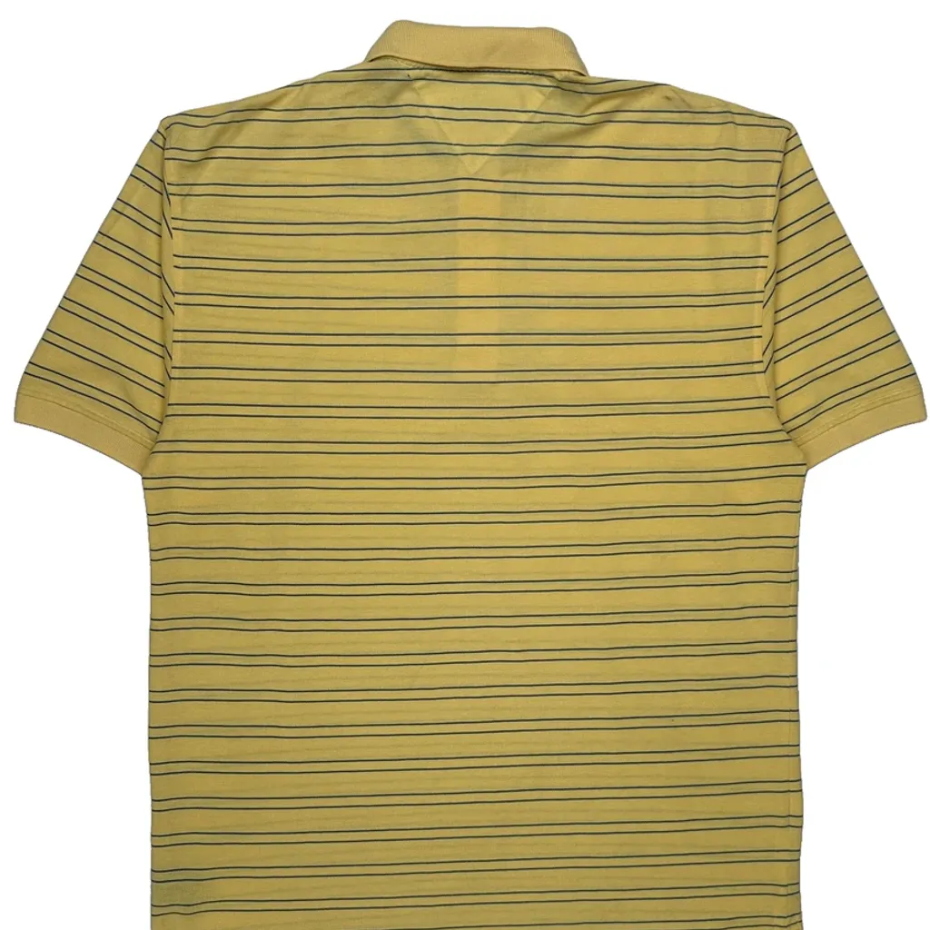 Tommy Hilfiger Striped Polo Shirt - Medium Yellow Cotton - Image 7