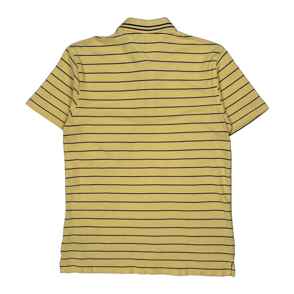 Tommy Hilfiger Striped Polo Shirt - Small Yellow Cotton - Image 2