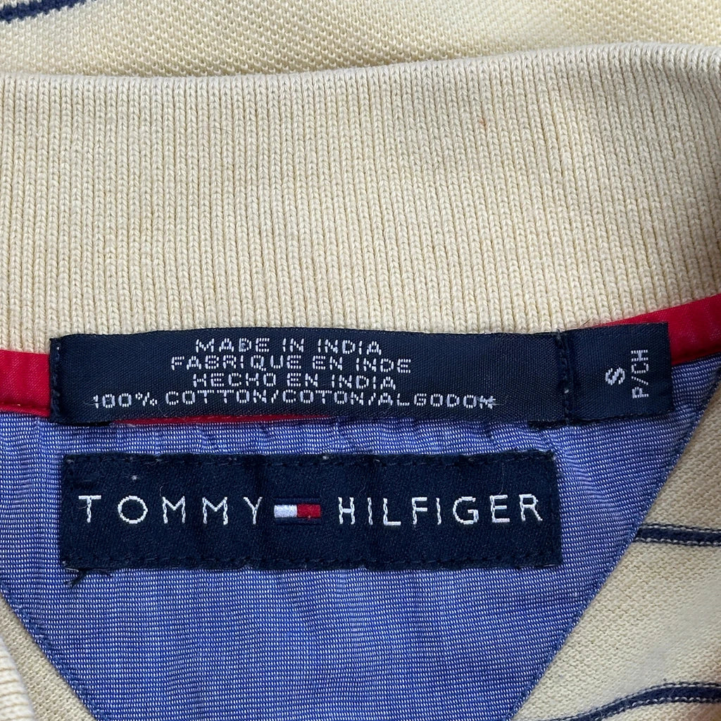 Tommy Hilfiger Striped Polo Shirt - Small Yellow Cotton - Image 3